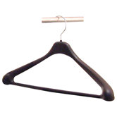 Suit Hanger, 1 Piece, 17", Plastic, 24 per Pack, Black