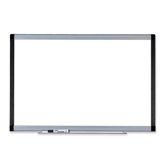 Magnetic Dry-Erase Board, 4' x 6', Silver/Ebony