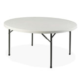 Lorell Round Banquet Table, Platinum/gray