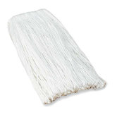 Four-ply Rayon Mop Refills, Cut End w/Headband, White
