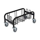 Wall Hugger Dolly, 23 Gallon, 10-1/2"x19-1/2"x10", Black