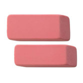 Pink Pencil Erasers, Beveled End