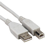 USB 2.0 A-B Adapter Cables, Gray