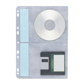 Compucessory CD/DVD Ring Binder Storage Page, White