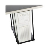 Underdesk CPU Swivel Mount, 360 Rotation, Steel, Black