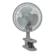 6" Personal Clip-On Fan in Light Gray