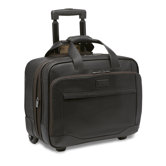 Aviator Leather Large Wheeled Expandable Brief