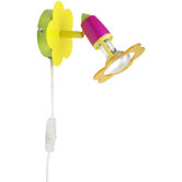 Wandspot "Maya" in Gelb lackiert / Pink