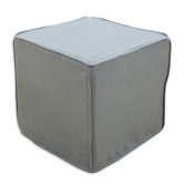 Summerhouse Graphite Cube Ottoman