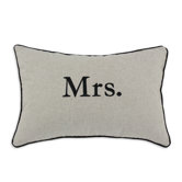 "Mrs." Natural Linen Pillow