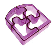 Sandwich Cutters Puzzle Bites Translucent in Purple *NEW*