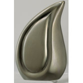 Brushed Pewter TearDrop Brass Keepsake