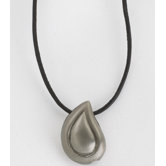Brushed Pewter TearDrop Keepsake Pendant