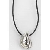 Silver Flare TearDrop Keepsake Pendant