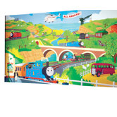 Surestrip Thomas the Train Chair Rail Prepasted Mural