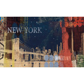 New York Street Chair Rail Prepasted Wall Mural