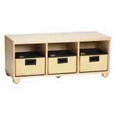 Links Wood Storage Bench