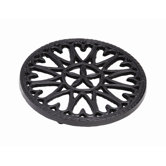 7" Cast Iron Trivet Sunburst