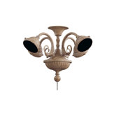 Curly Cue Four Light Branched Universal Ceiling Fan Light Kit