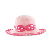 Bow Brim Hat in Pink - 3-6 Year