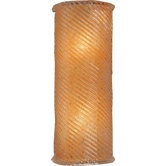 Wall Sconce with Swirl Amber Piastra Glass