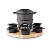 Fondue Carousel with 6 Cast Iron Bowls