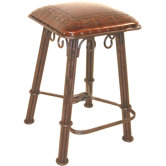 Classico Western Iron Counter Stool in Antique Brown