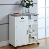 Kitchen Cart with Marble Top