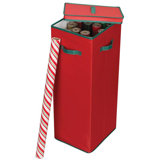 Wrapping Paper Holder in Red with Green Trim