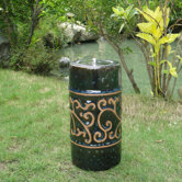 9" Etruscan Ceramic Garden Torch