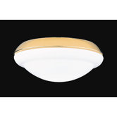 Opal White Low Profile Glass Shade with Accent
