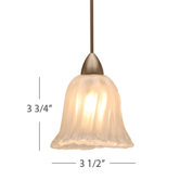 Resanese Art Glass Pendant with Frosted Shade