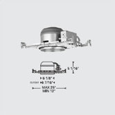 6" Line Voltage Non-IC New Construction Shallow Housing
