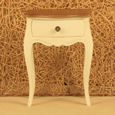 Ivana Pinza One Drawer Side Table in Off-White