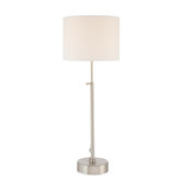 One Light Adjustable Table Lamp in Nickel