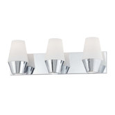 Retrodome Three Light Bath Vanity in Chrome