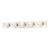 Pocket Five Light Bath Vanity in Polished Nickel