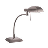 George's Reading Room Table Lamp in Brushed Nickel