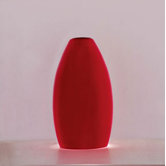 Wall Sconce with Oval-Shaped Case Red Glass Shade