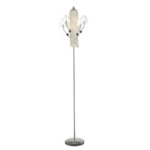 Families Floor Lamp with Beads and Flexible Arms in Chrome