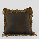 Pinto Tobacco Fringed Euro Sham