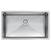 30" x 18" Undermount Single Bowl Stainless Steel Kitchen Sink with Coved Corners