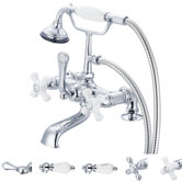 Vintage Classic Double Handle Deck Mount Tub Faucet