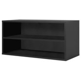 Modular Storage Large Cube with Shelf in Black