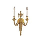 Vintage Two Light Candle Wall Sconce in French Gold