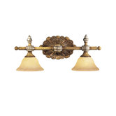 Navarra Two Light Vanity Light in Tuscan Patina