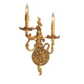 Metropolitan Two Light Right Wall Sconce in French Gold