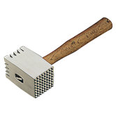 Meat Tenderizer with Wood Handle in Aluminium