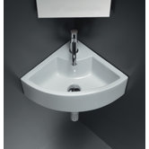 Area Boutique Ice Corner Ceramic Bathroom Sink with Ice Corner Towel Bar