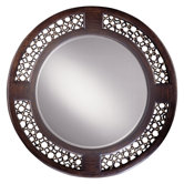 Mirror in Ebony with Walnut and Silver